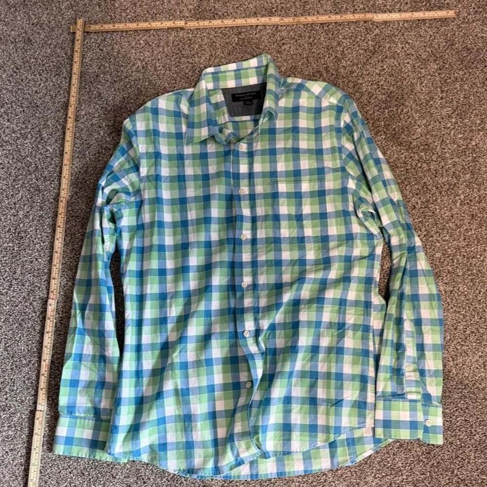 Banana Republic Soft Wash Slim Fit Checkered Button Down Shirt L